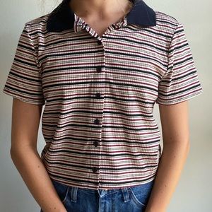 Multi color button down polo
